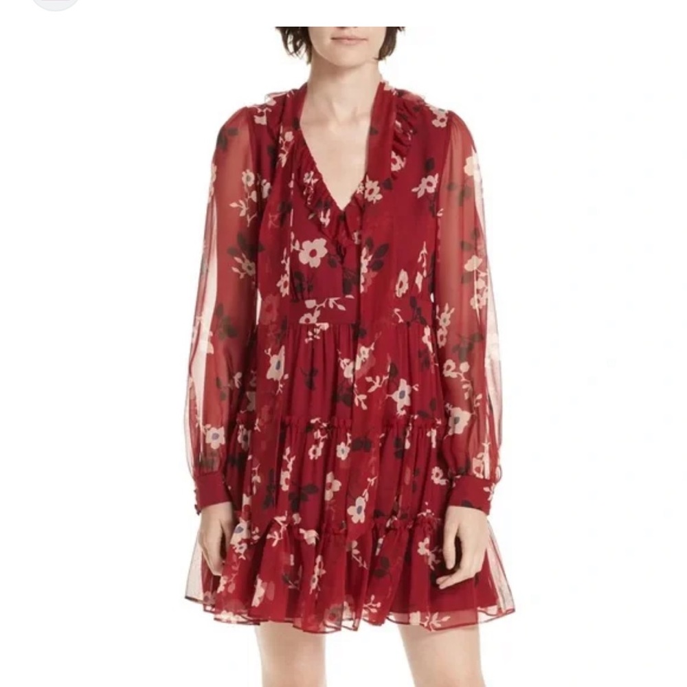 Kate Spade Camellia Chiffon Mini Dress